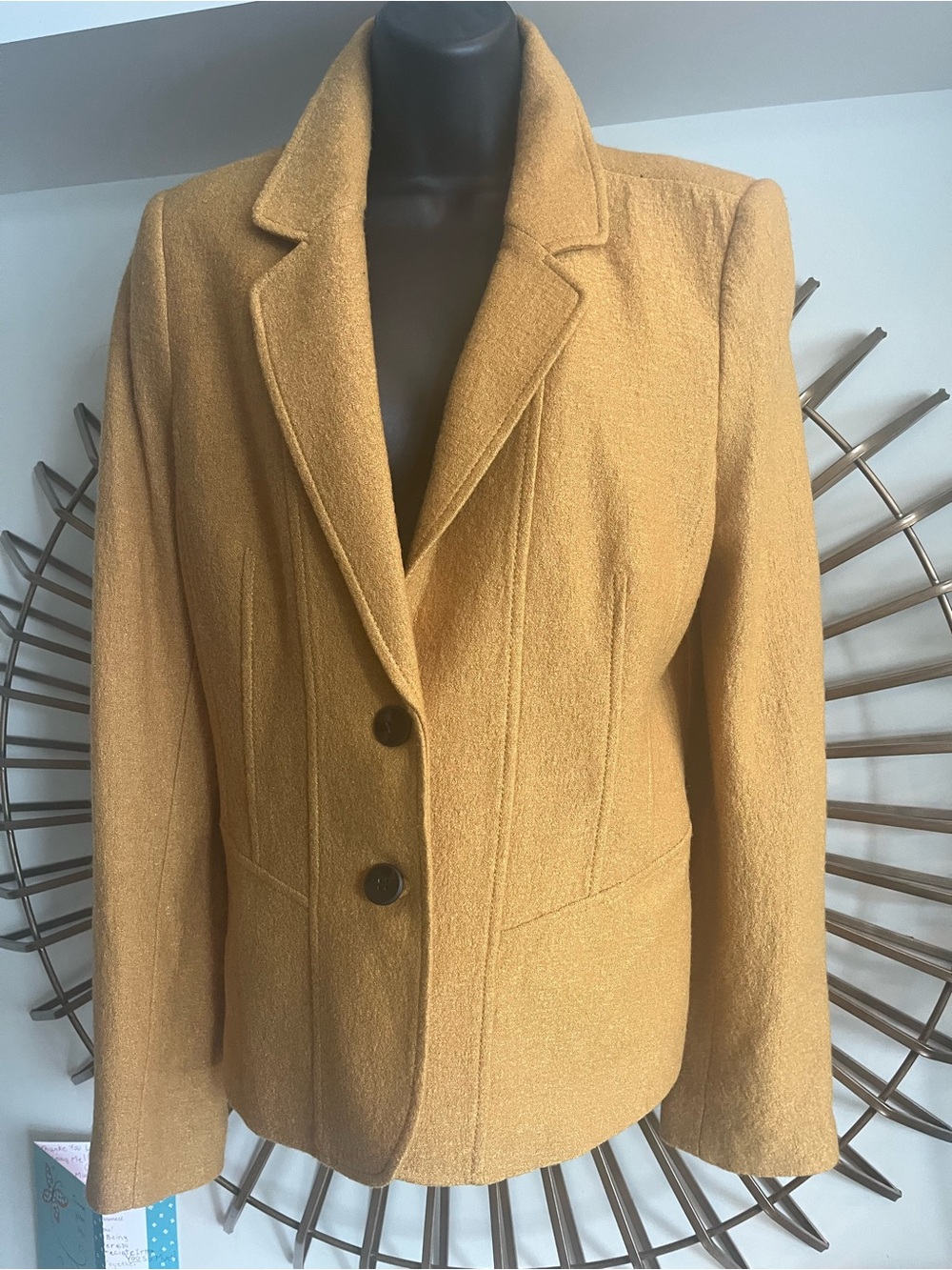 Laura brand new Tailored Women's Mustard Wool-Blend Blazer Jacket